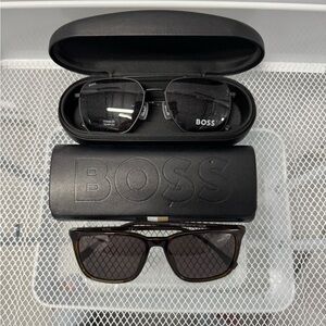 Boss Black and Brown Sunglasses with Case